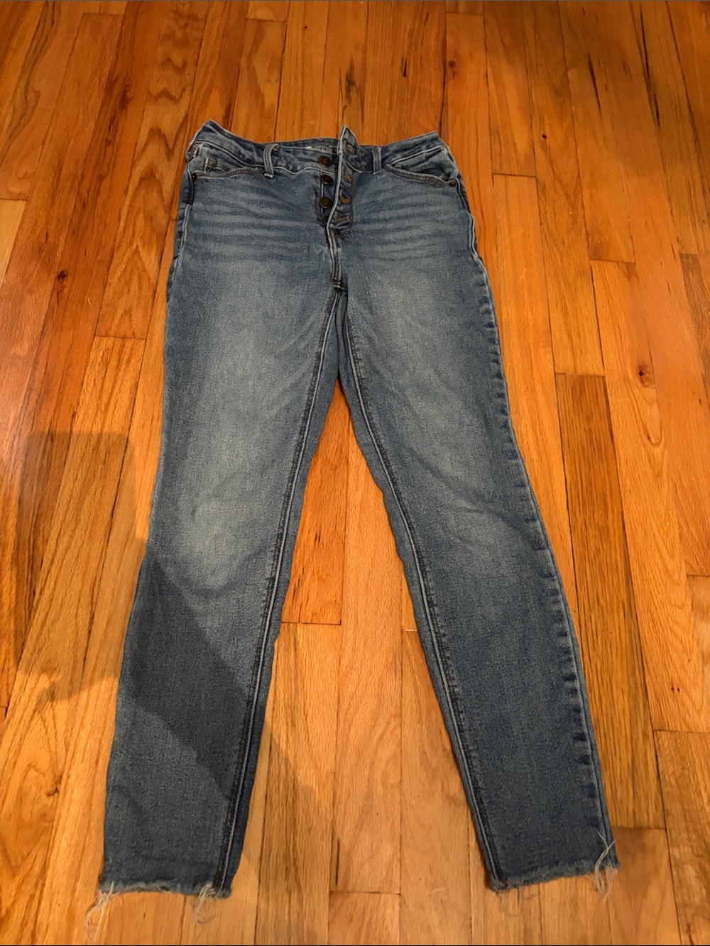 Old Navy Rockstar Super Skinny Ankle Mid-Rise Jeans - Blue